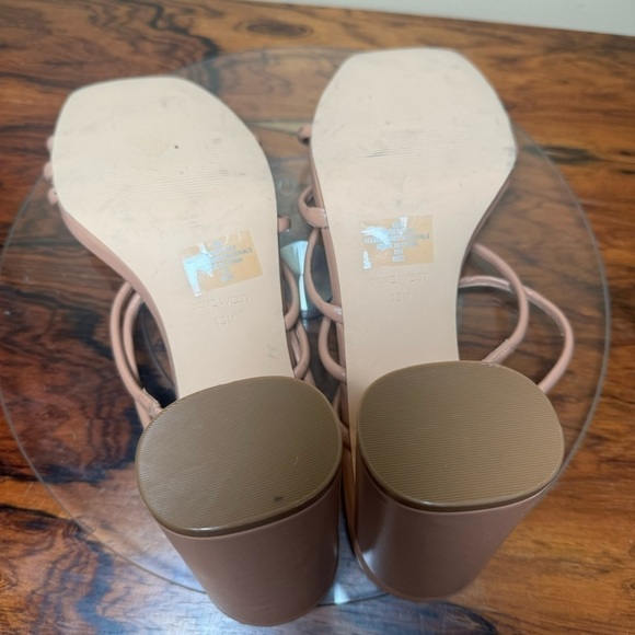NEW NINE WEST Strappy Open Toe Heel Sandals Platform Block Heels - Picture 12 of 16